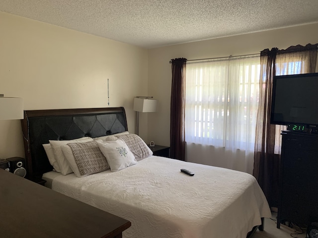 bedroom with a textured ceiling