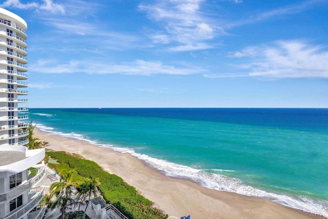 property view of water with a view of the beach