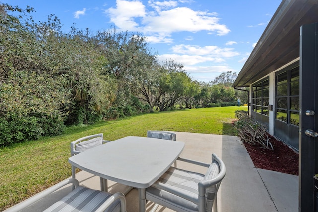 view of patio / terrace featuring outdoor dining space