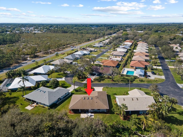 birds eye view of property featuring a residential view
