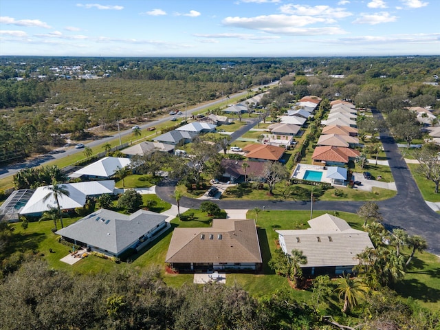 bird's eye view featuring a residential view