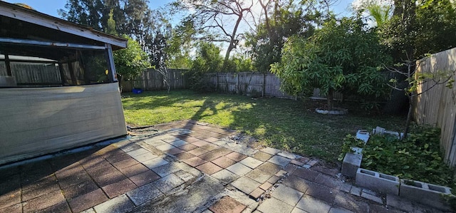 view of yard featuring a patio