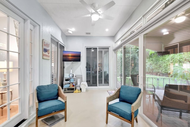 6718 Jog Palm Dr, Boynton Beach, FL 33437 - sitting room with a ceiling fan
