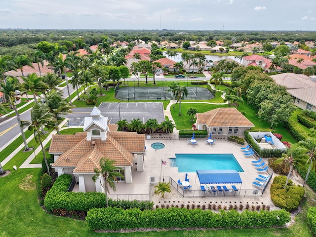 6718 Jog Palm Dr, Boynton Beach, FL 33437 - aerial view of residential area featuring a pool