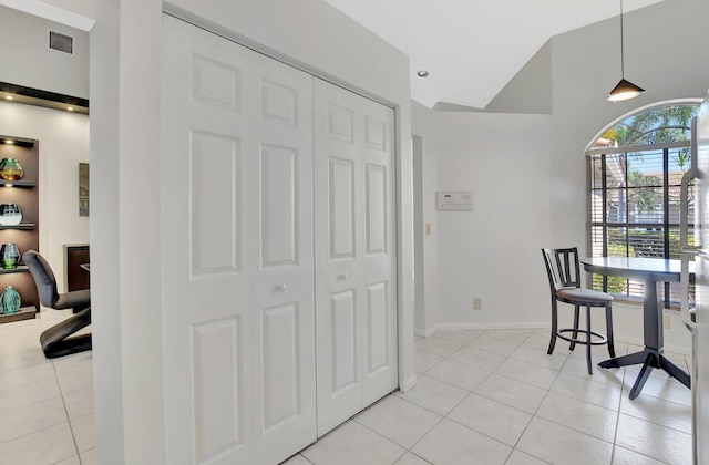 21117 Via Solano, Boca Raton, FL 33433 - interior space featuring baseboards, visible vents, a wealth of natural light, and light tile patterned floors