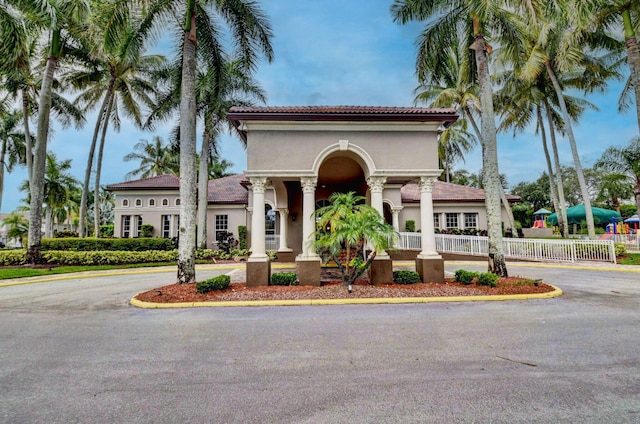 21117 Via Solano, Boca Raton, FL 33433 - view of property with fence and curved driveway