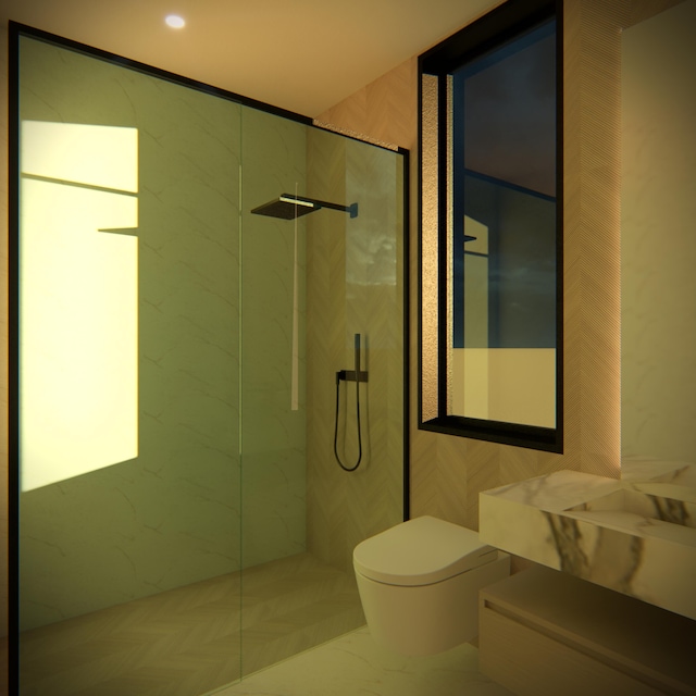 750 NE 69th St, Boca Raton, FL 33487 - bathroom with a tile shower and toilet