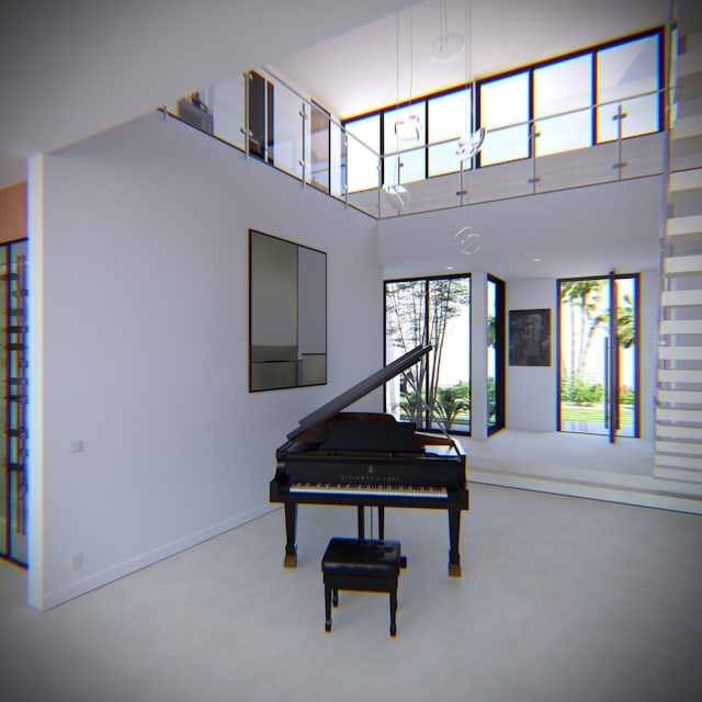 750 NE 69th St, Boca Raton, FL 33487 - miscellaneous room featuring concrete floors and a high ceiling