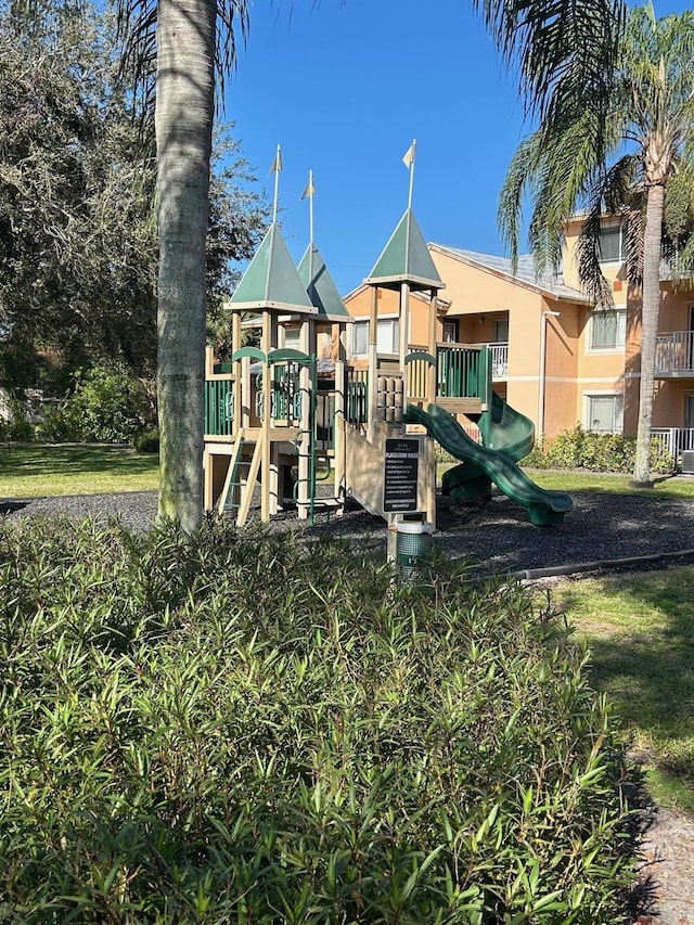 view of community jungle gym