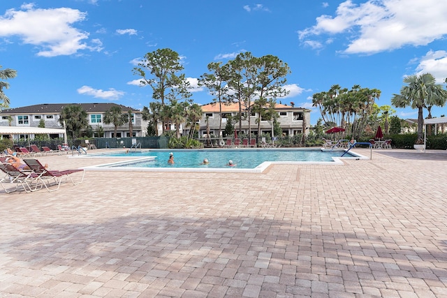 view of pool with a patio