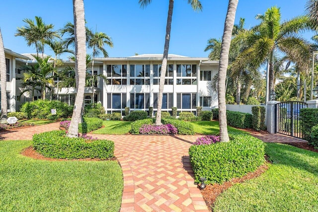 exterior space featuring a front lawn