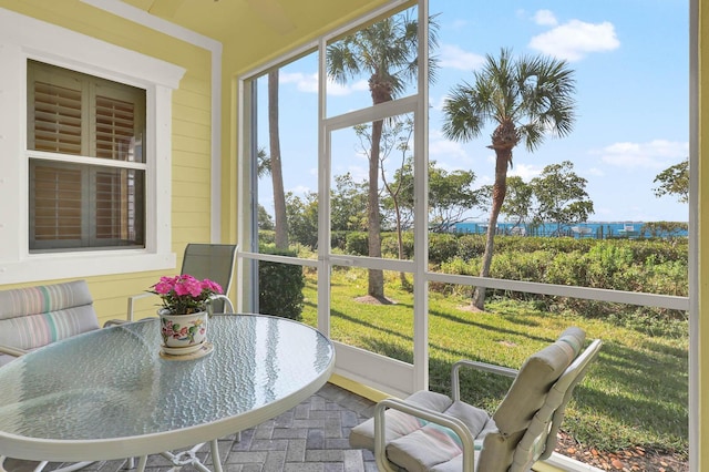 sunroom with a healthy amount of sunlight