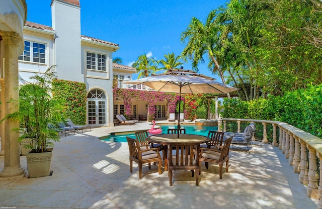 view of patio with french doors