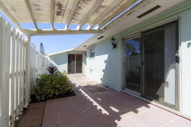 view of patio / terrace with fence