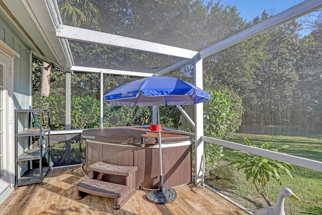 view of sunroom