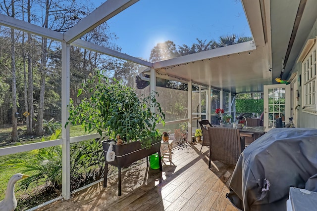 view of sunroom / solarium