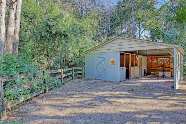 view of stable