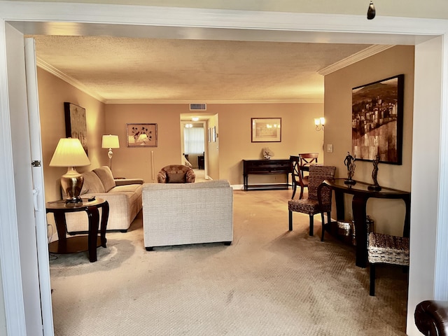 1292 High Point Pl S Unit B, Delray Beach, FL 33445 - carpeted living room featuring crown molding