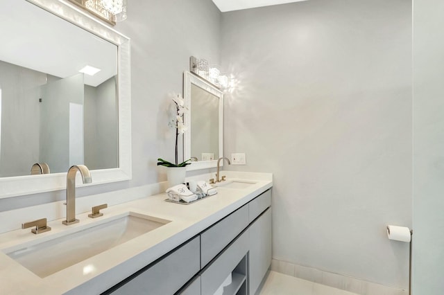 bathroom with vanity