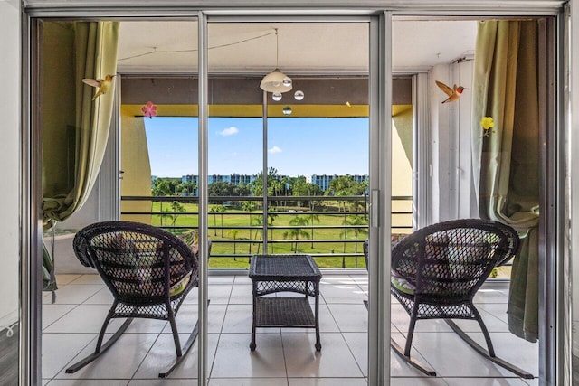 view of sunroom