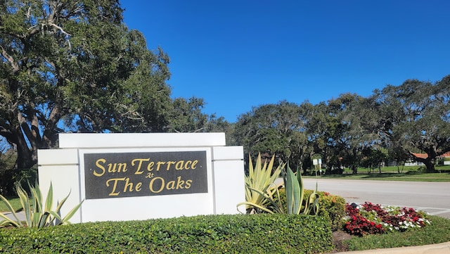 view of community sign