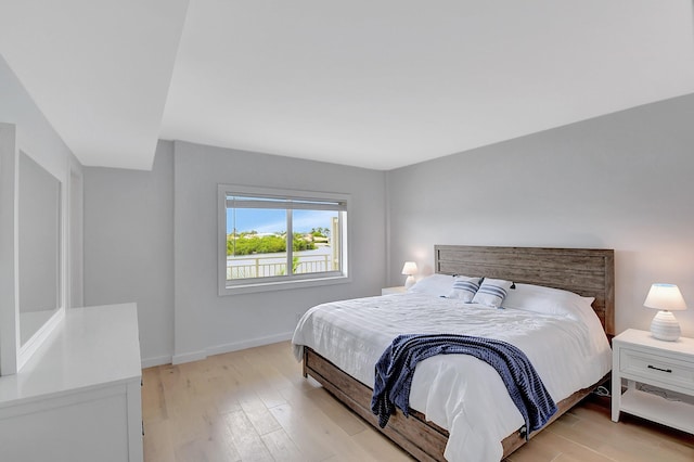 bedroom featuring light wood-type flooring