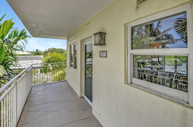 view of balcony