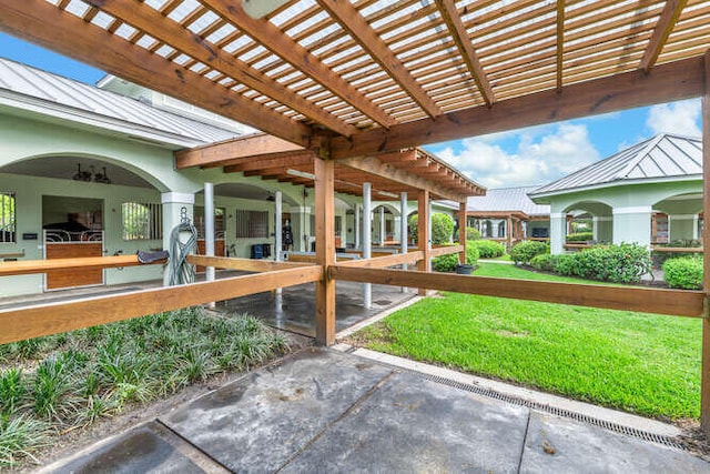 view of patio / terrace with a pergola