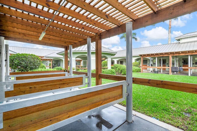 view of patio / terrace with a pergola