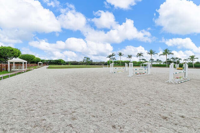 surrounding community with a gazebo