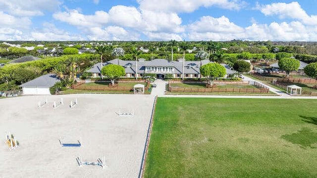 bird's eye view with a residential view