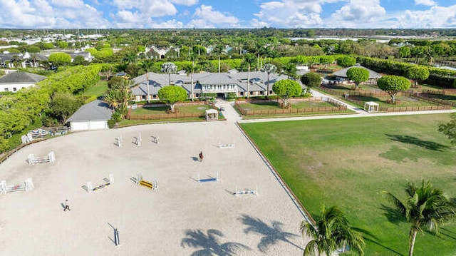 aerial view with a residential view