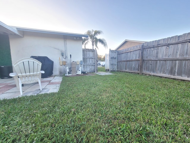 view of yard featuring a patio