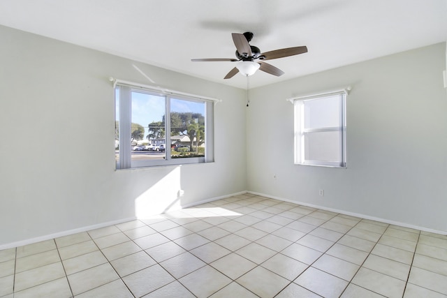 empty room with ceiling fan