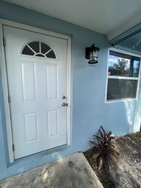 view of doorway to property