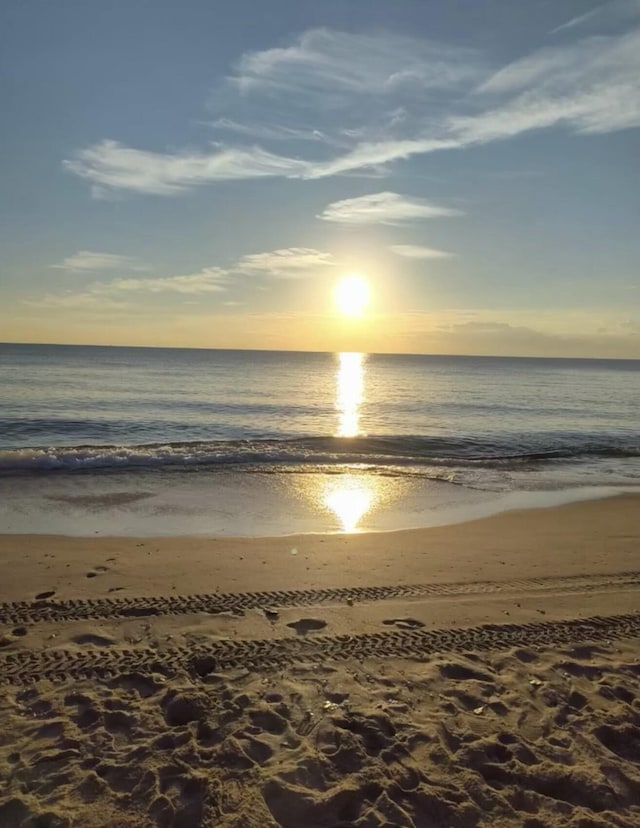 water view featuring a beach view