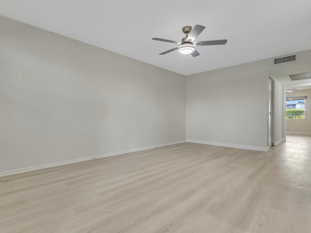 2030 Hythe B 2030, Boca Raton, FL 33434 - spare room with ceiling fan and light wood-type flooring
