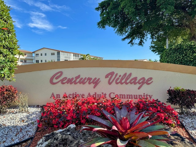 view of community sign