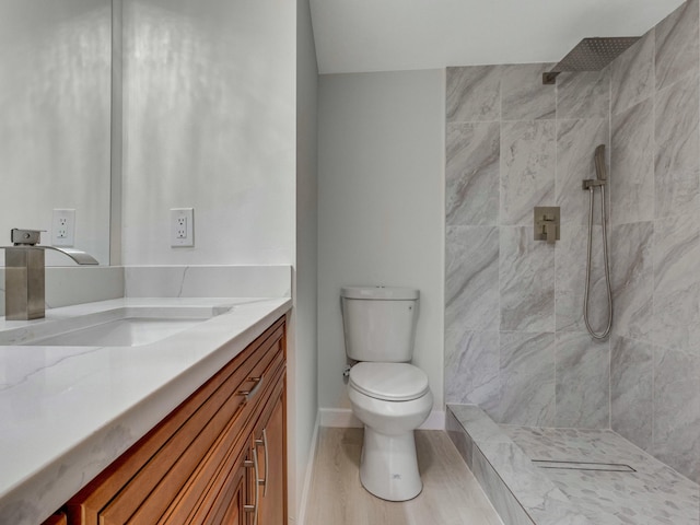 2030 Hythe B 2030, Boca Raton, FL 33434 - bathroom with vanity, toilet, and tiled shower
