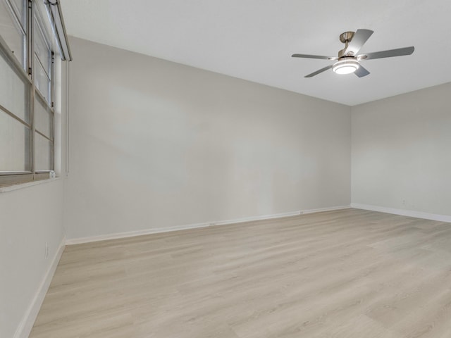 2030 Hythe B 2030, Boca Raton, FL 33434 - unfurnished room with light hardwood / wood-style flooring and ceiling fan