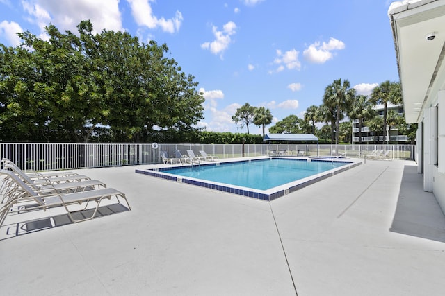 view of pool with a patio