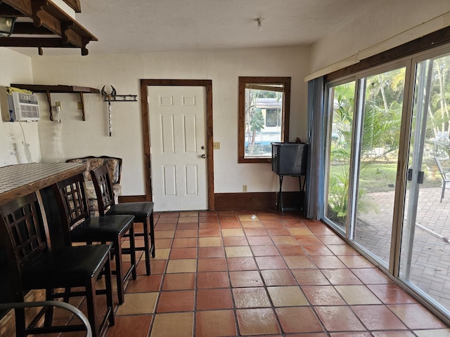 view of tiled entrance foyer