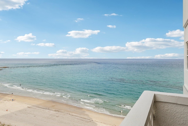 water view featuring a beach view