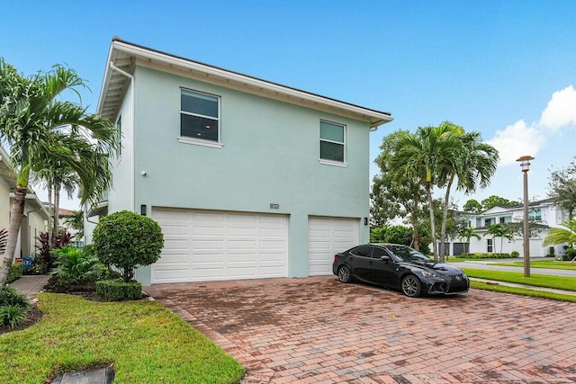 view of home's exterior with a garage