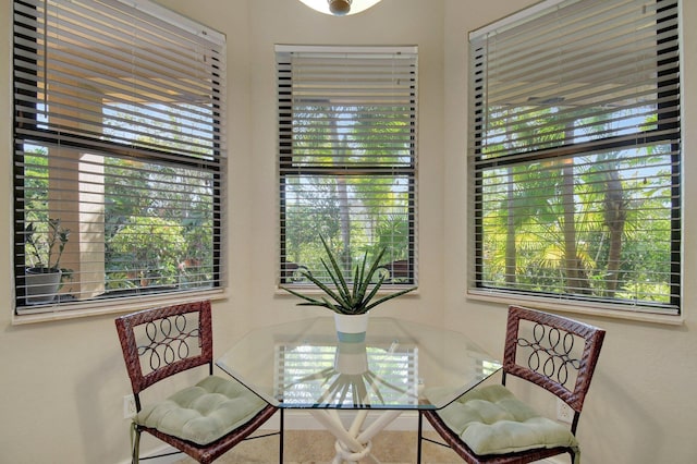 view of dining area