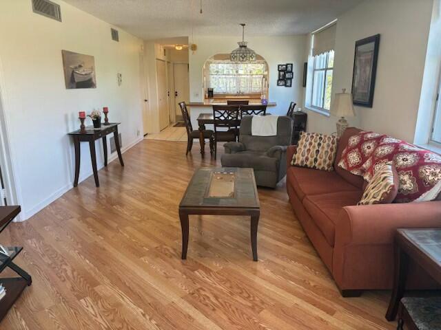 living room featuring wood-type flooring