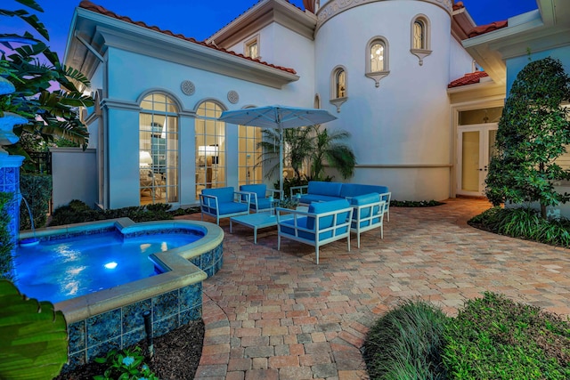 view of patio / terrace with an outdoor hangout area