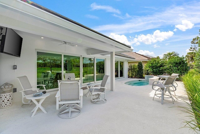 11955 N Lake Dr, Boynton Beach, FL 33436 - view of patio with ceiling fan