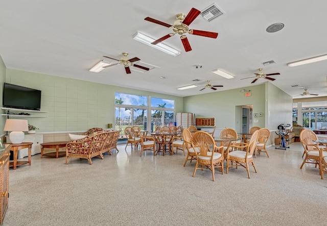 dining space with plenty of natural light