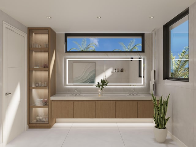 bathroom with vanity